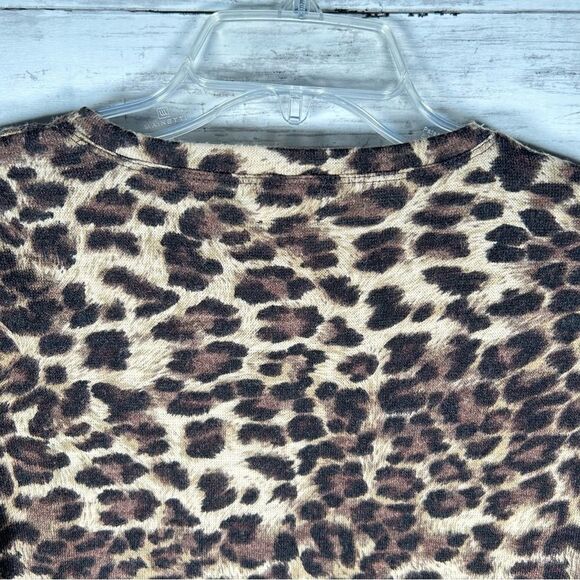 Cremieux Dillards Leopard Animal Print Poly Acrylic Spandex Sheath Knit Dress S - Picture 6 of 8